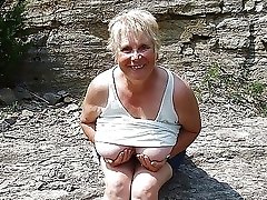Mature older lady with big tits