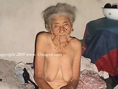South American very old prostitute is waiting for a new client